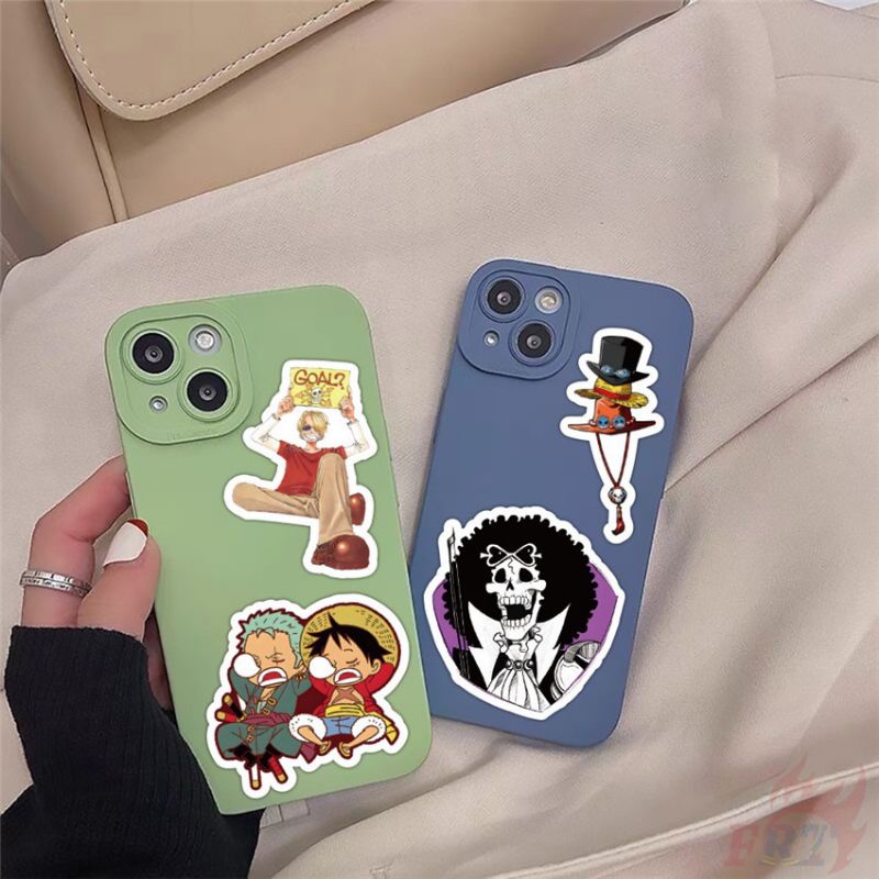 Bộ 50 sticker decal one piece Luffy chống thấm nước dán nón bảo hiểm , laptop , vali