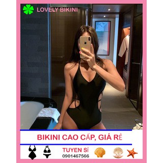 Bikini cut-out đen