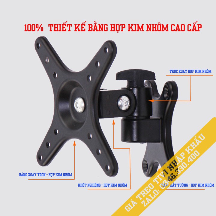 Giá treo màn hình máy tính CY01 14 - 17 - 19 - 23 - 27 - 29 - 32 inch - 100% Hợp kim nhôm - Giá Treo Tivi Đa Năng