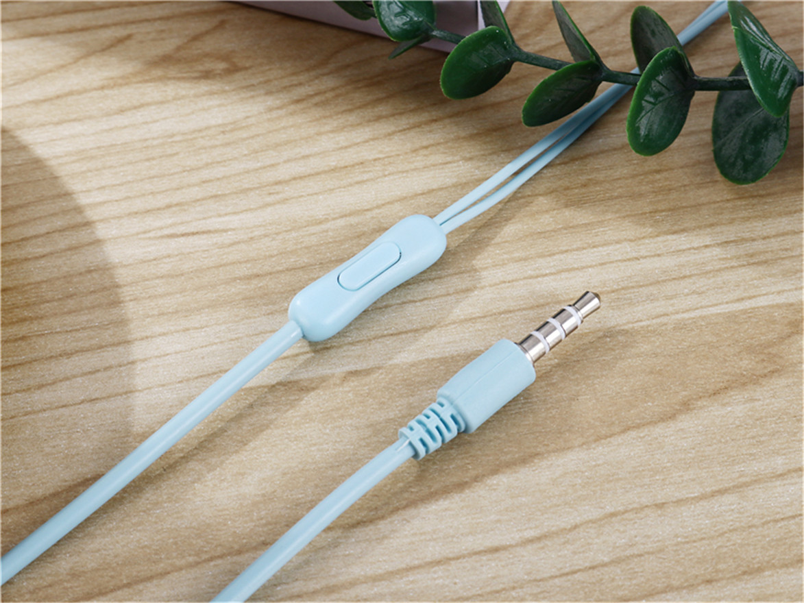 Tai Nghe Nhét Tai Có Dây Màu Sắc Ngọt Ngào Kèm Mic 3.5mm Cho Điện Thoại Apple Android