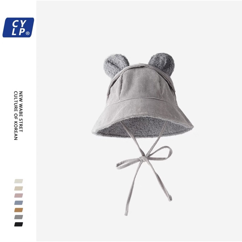 Nón Bucket tai gấu mang hai kiểu.