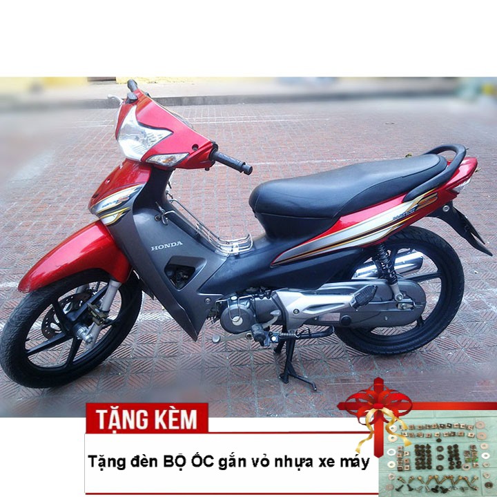 Dàn áo xe Wave RS , S100 , Alpha mới nhựa ABS nguyên sinh màu ĐỎ ĐUN , tặng kèm bộ tem và bộ ốc theo xe