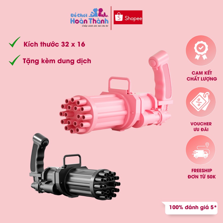 Súng bắn bong bóng trẻ em cỡ lớn 18 nòng, cỡ nhỏ 8 nòng