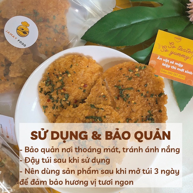 [10 bịch] Cơm cháy mắm hành 3 miếng lớn 10 bịch không bể thơm ngon giòn rụm | Ăn vặt Jamay Food