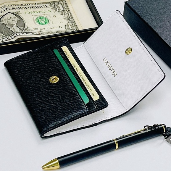 ví nữ phong cách hiện đại trẻ Trung đựng thẻ nhỏ gọn cardholder KATE da safiano nhập khẩu có hộp bh 12thg