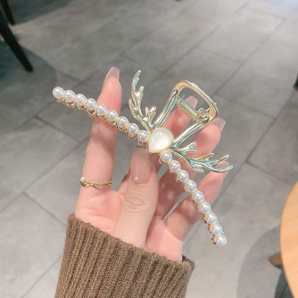 Kẹp Tóc Móng Vuốt Thiết Kế Ngọt Ngào Thời Trang Cho Nữ|Kẹp Tóc Hình Sừng Hươu Phong Cách Hàn Quốc