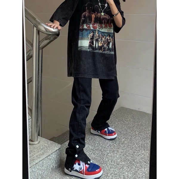 Quần Jeans Nữ 🌼 Quần Xẻ Gấu Có 3 Cúc 🌼 Phong Cách Hip Hop [Có Ảnh Thật]