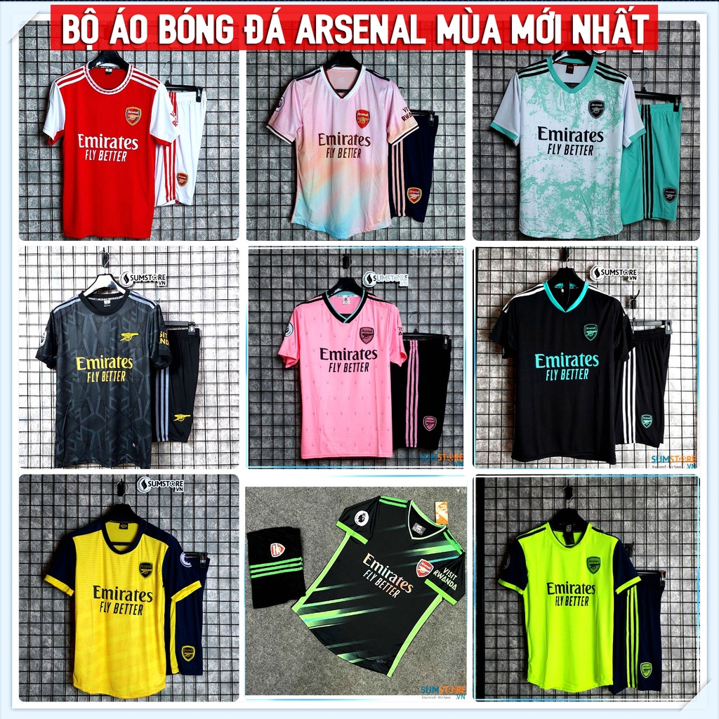 Áo Arsenal - Tổng Hợp Các Mẫu Áo Bóng Đá Mới Nhất Của CLB Arsenal, Vải Thun Lạnh Thể Thao Cao Cấp