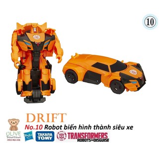DRIFT Robot cao 11cm 1 bước ráp thành siêu xe - TRANSFORMER dòng Robot In Disguise