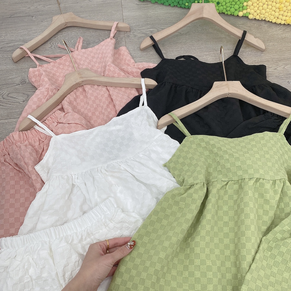 Set babydoll 2 dây xốp nổi cao cấp quần short đùi đồ bộ nữ BN801