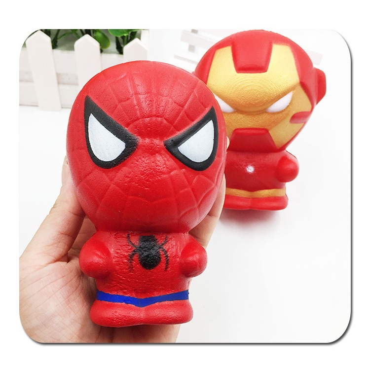 Squishy Lớn Hình người nhện đỏ avengers marvel Đồ Chơi Xốp Giảm Stress Hình mềm mịn dễ Thương đàn hồi Cho Bé