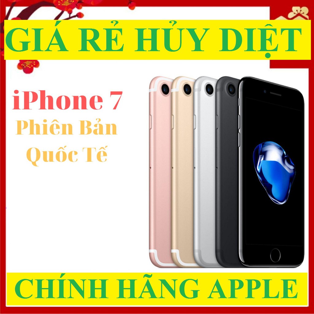 [Mã ELMS5 giảm 7% đơn 300K] điện thoại Iphone 7 Quốc Tế 128gb mới zin keng, CHINH HÃNG, chơi LIÊN QUÂN/PUBG mướt