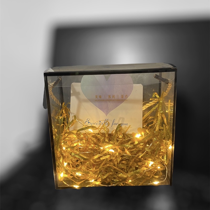 Combo hộp mica đi kèm phụ kiện trang trí hộp siêu lung linh