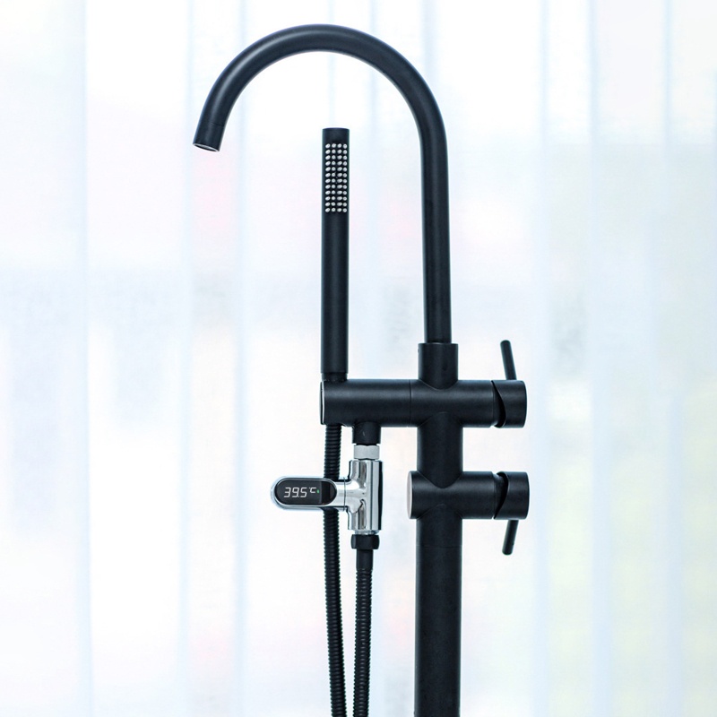 Máy Đo Lưu Lượng Nước Tắm Có Đèn LED Hiển Thị Tiện Dụng