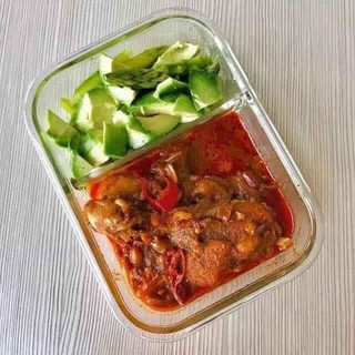 Hộp cơm văn phòng thủy tinh chia ngăn Cao Cấp.