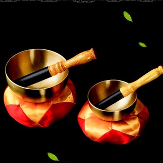 Bộ Gõ tụng kinh 2 loại (Chuông đồng / Mỏ cá gỗ zen)