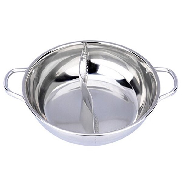 [Vua lẩu] Nồi lẩu hotpot 2 ngăn size to 30cm bằng inox