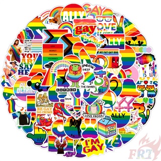 Set 100 miếng dán màu cầu vồng LGBT dùng để trang trí đa năng tiện dụng