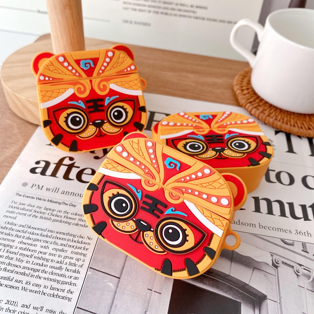 Cute Lucky Tiger Silicone Headphone Case compatible AirPods3 case for compatible AirPods(3rd ) Silicone Headphone Case 2021 New compatible AirPods3 Headphone Case for compatible AirPodsPro case compatible AirPods2gen case