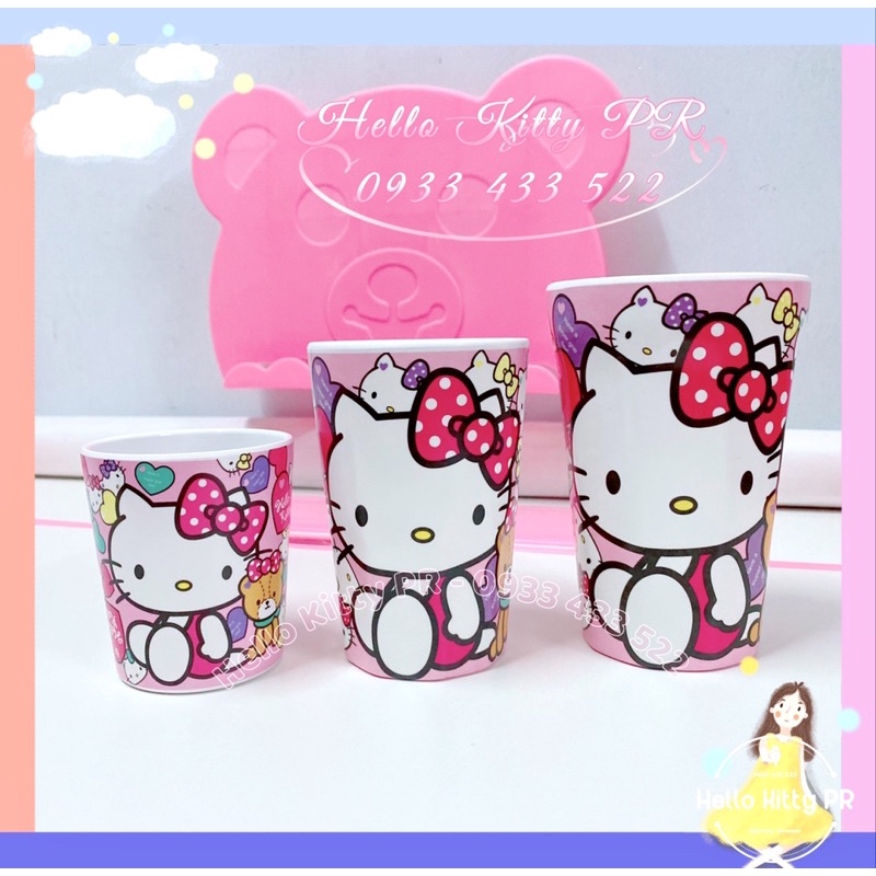 Ly nhựa melamine Hello Kitty và Doraemon Doremon