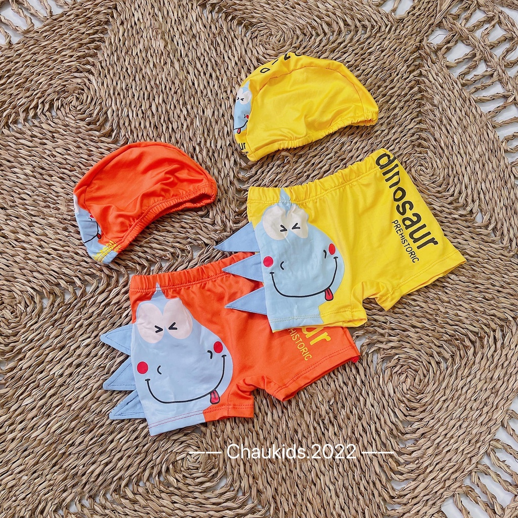 Set quần bơi bé trai kèm mũ đi biển họa tiết cực đẹp cho bé trai Namkidshop (V642)