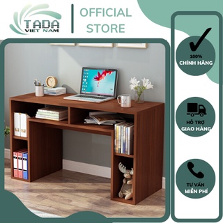 Bàn làm việc, bàn học kèm kệ để đồ thiết kế đơn giản, tiện lợi chất liệu gỗ MDF phủ melamin TADA-BH1