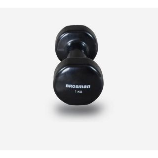 Cặp 2 Tạ tập tay brosman 1kg - tạ sắt bọc cao su màu đen