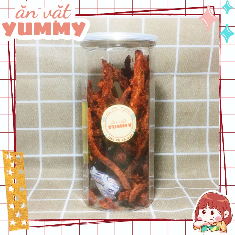 Khô Bò Que 300gr Ăn Vặt Yummy - đồ ăn vặt lon pet vừa ngon vừa rẻ | BigBuy360 - bigbuy360.vn