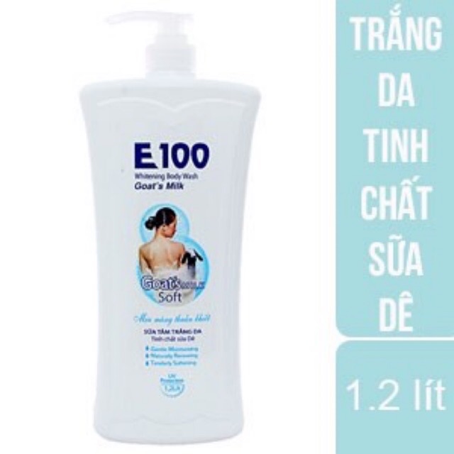 SỮA TẮM E100 SILKY Tinh Chất Sữa Dê  1,2ML