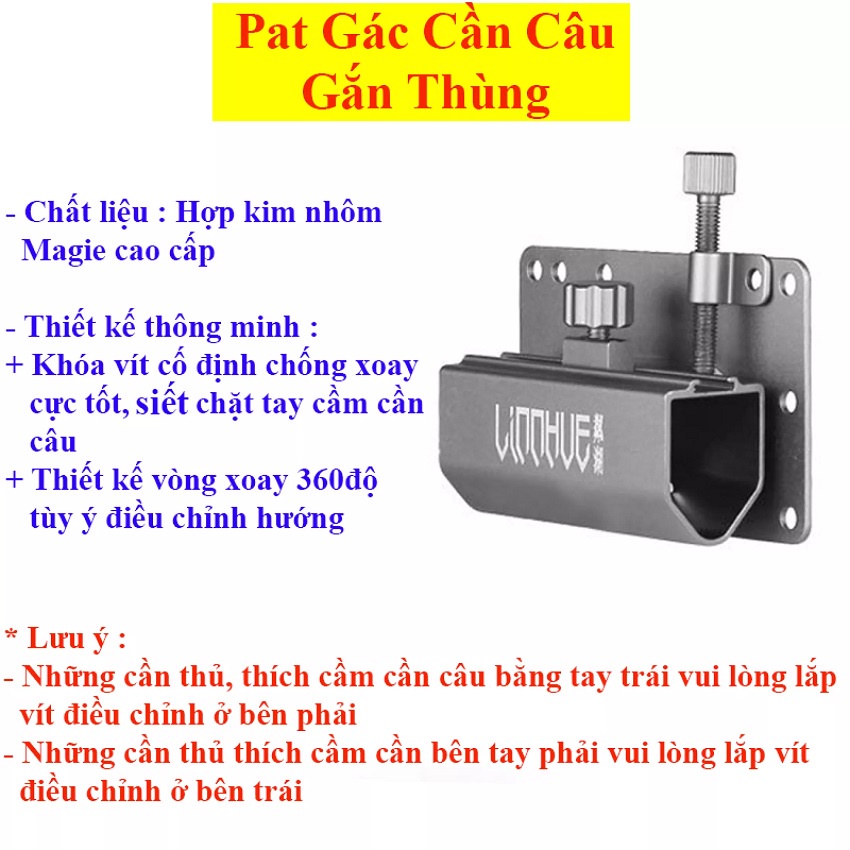 [Tặng 1 hạt chụp mà ní cao cấp]Bộ 3 Pat Linnhue Gắn Thùng Câu Cá( Pat Chống Cần - Pat Khay Mồi - Pat Rọng Cá )SANAMI FIS