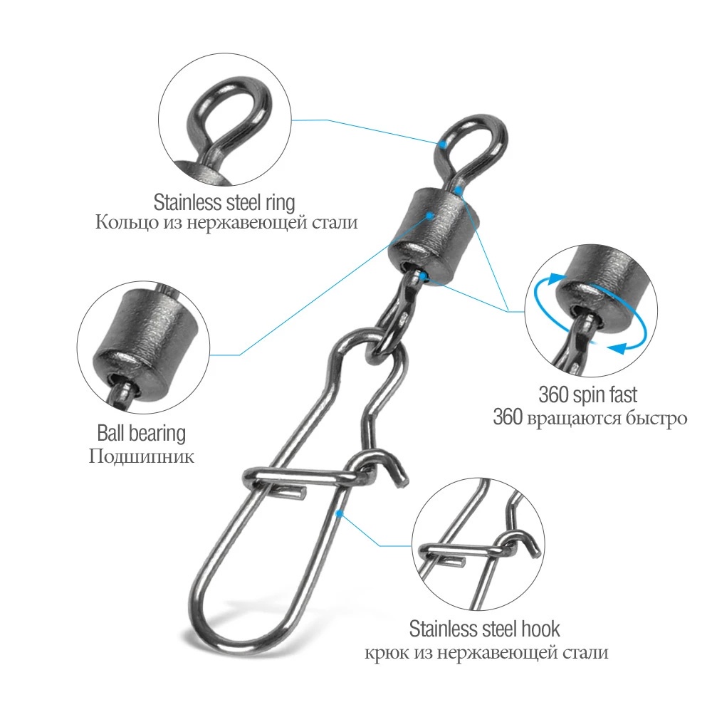 Bộ 50 Móc Câu Cá Số 6 Bằng Thép Không Gỉ # / 8 # / 10 # / 12 #
