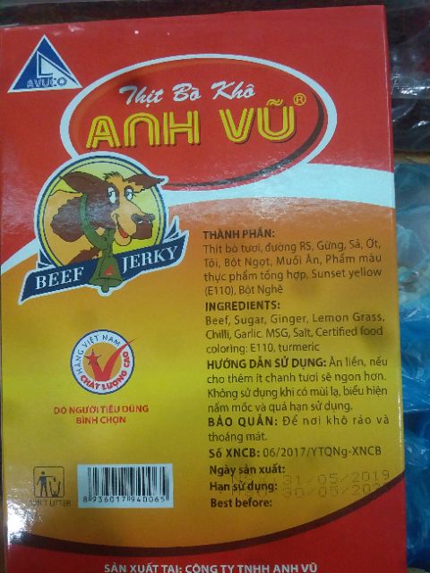 Bò khô Anh Vũ Quảng Ngãi