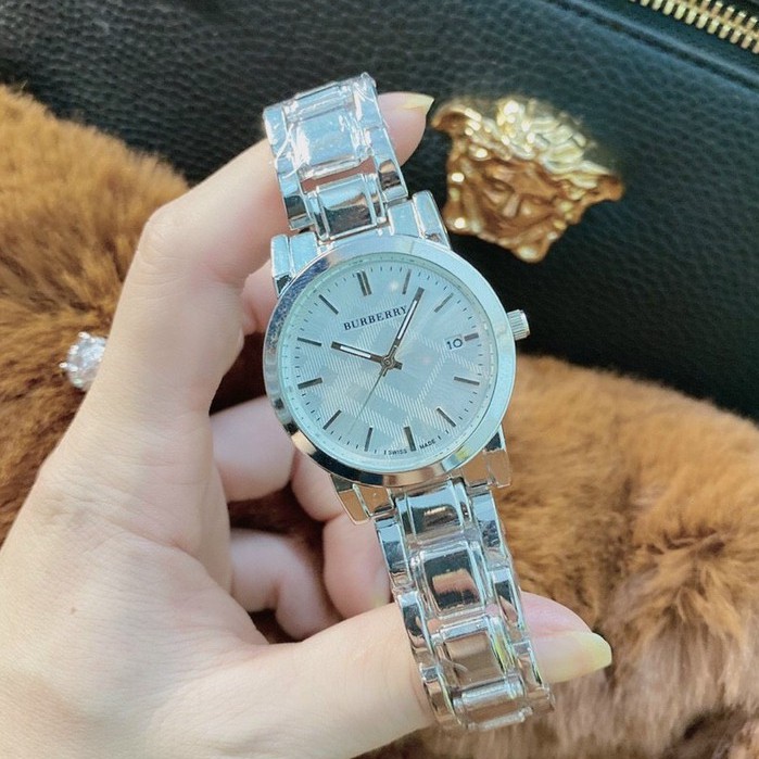 Đồng hồ nữ burberry dây kim loại không gỉ, hàng full box, thẻ bảo hành 12 tháng - Dongho.burberry