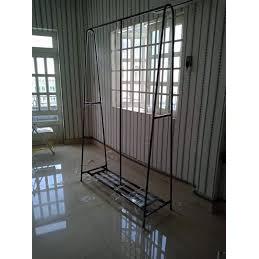 Sào chữ A  VÀNG- ĐEN  2 tầng    dùng treo quần áo -sơn tỉnh điện dễ tháo ráp và vận chuyển