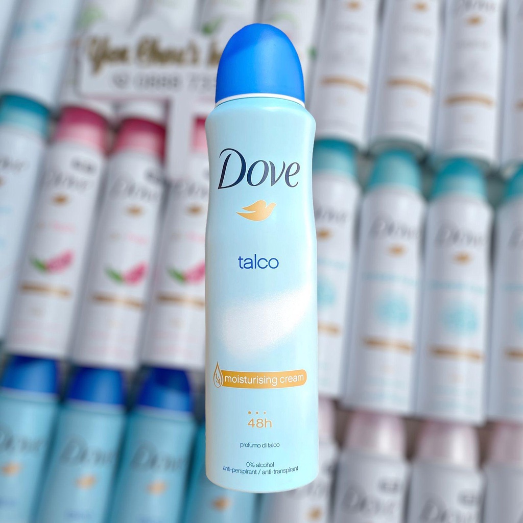 Xịt khử mùi Dove dưỡng ẩm, ngăn mùi 48h - 150ml