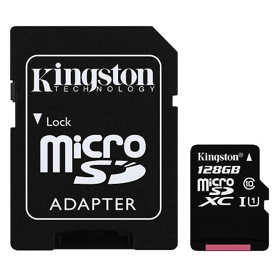 Thẻ Nhớ 128GB MicroSD Kingston Class 10 (Kèm Adapter) - Bảo hành 5 năm