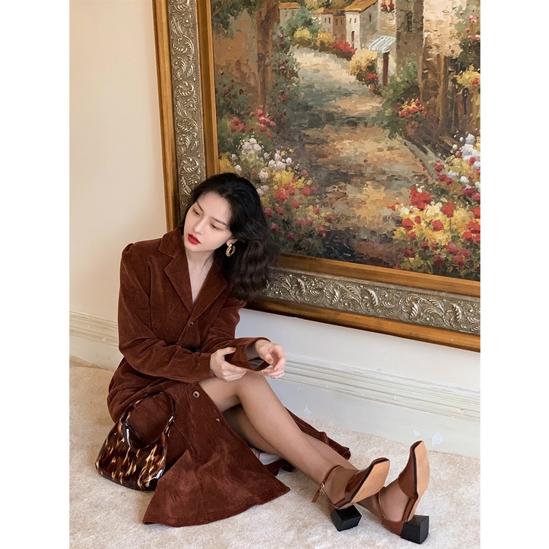 🍂🍂 Đầm Nhung Đuôi Cá Phong Cách Pháp Retro Sang Trọng🍂🍂