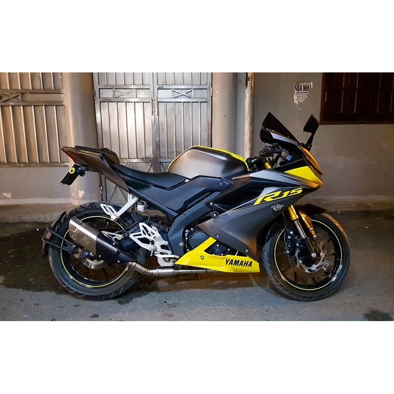 Pô Akrapovic R1 Tem Khắc Kèm Phụ Kiện