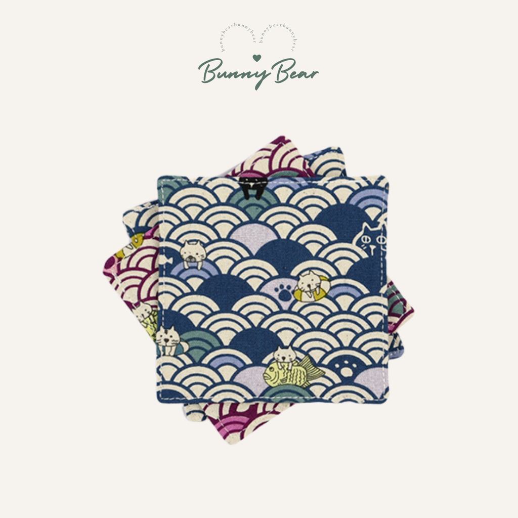 Lót ly vải in hình xinh xắn | Bunny Bear