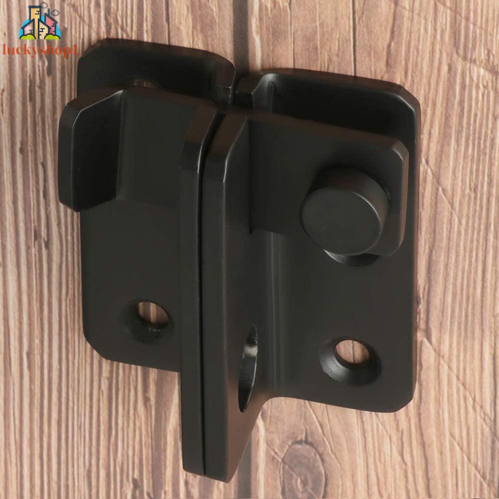 Đen thép không gỉ trái và phải cửa khóa Turnstile dày chống trộm cửa sắt cửa khóa cửa sổ Hasp Pins Phụ kiện