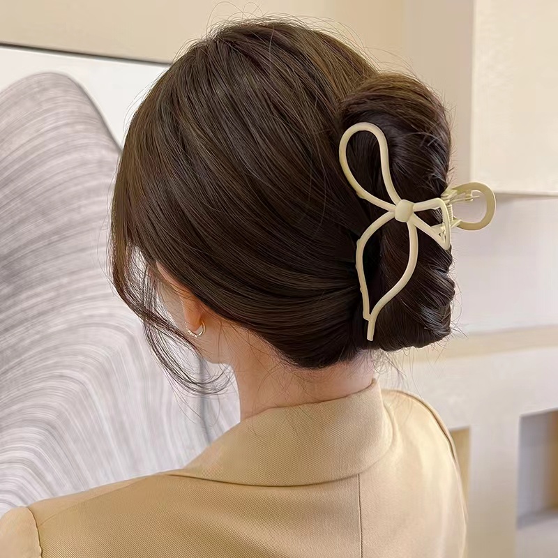 Kẹp Tóc Hình Nơ Bằng Kim Loại Đơn Giản Thời Trang Mùa Hè Dành Cho Nữ