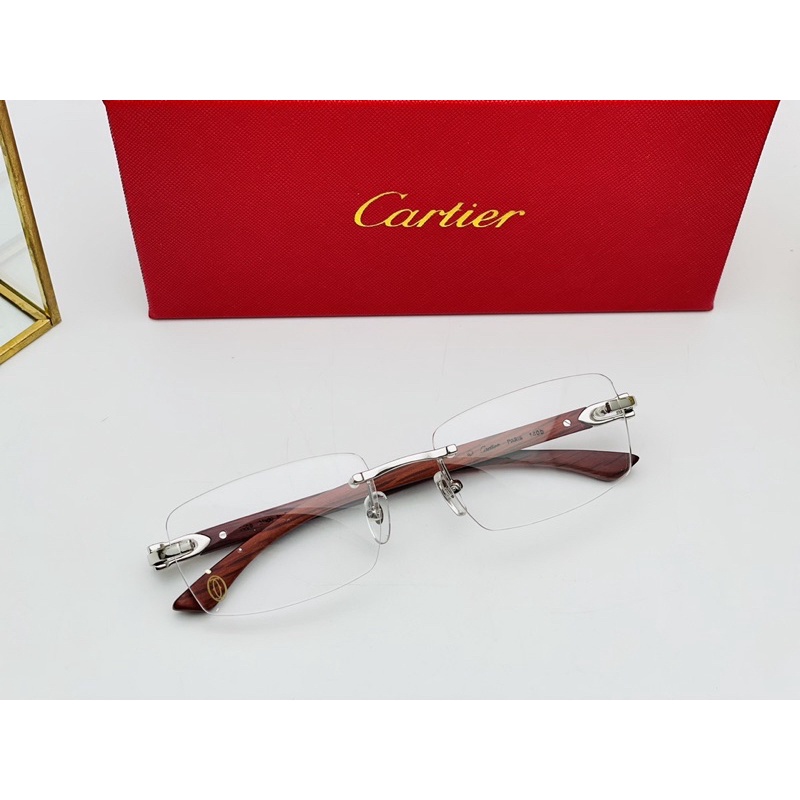 Gọng kính khoan titan cao cấp KÍNH MẮT 88 KÍNH CATIER