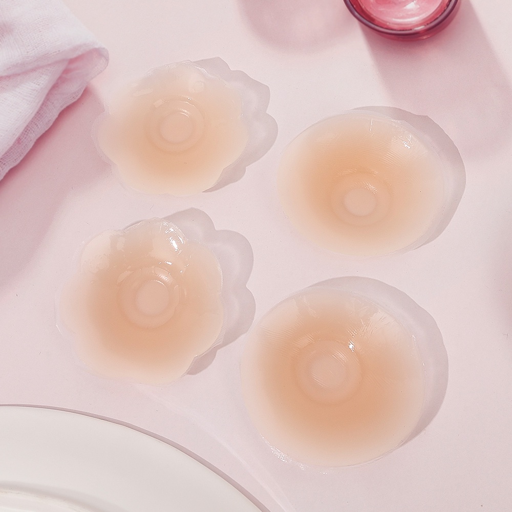 Set 1/3/5 Cặp Miếng Dán Ngực Silicone Siêu Mỏng Trong Suốt Cho Nữ