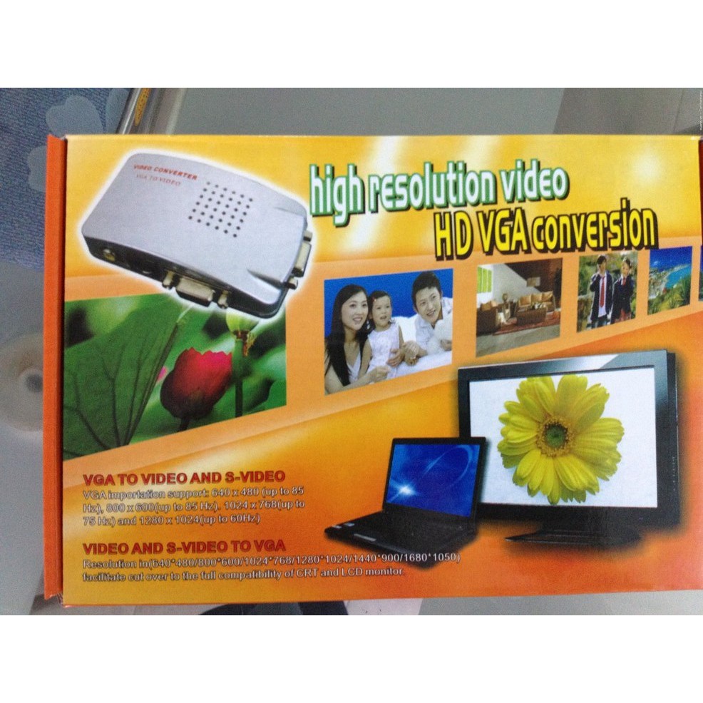 Bộ chuyển đổi VGA vi tính sang AV PC to TV Converter [Rẻ nhất]