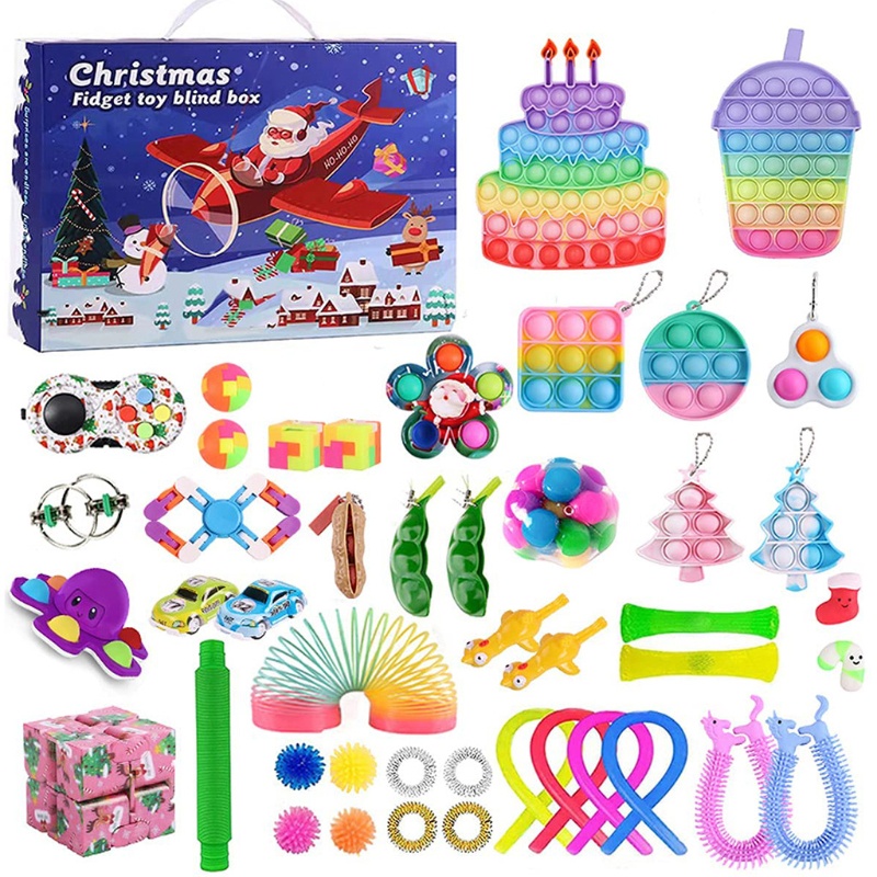 1 Bộ Đồ Chơi Squishy Phong Cách Giáng Sinh Giúp Giảm Căng Thẳng Cho Bé Trai