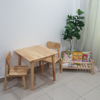 BÀN GỖ VUÔNG GHẾ 60x60