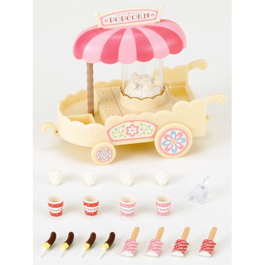 Sylvanian Families Xe Bán Bắp Rang Popcorn Cart