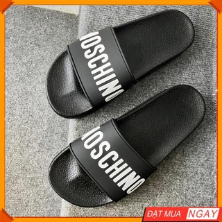 [Ảnh thật] Dép Moschino Quai Ngang Nam Thời Trang MOSCHINO Đế Tăng Chiều Cao Mới 2021 dép moschi