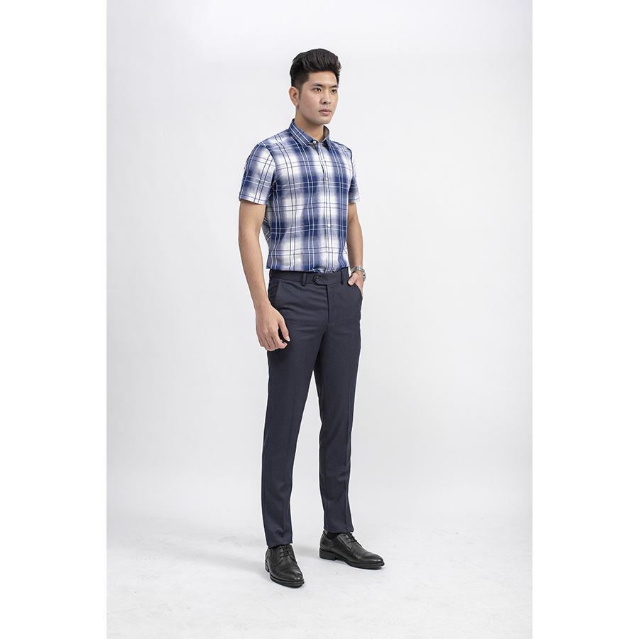 (SALE SỐC) Quần Tây Nam Aristino ATRR03 Quần Âu Nam Màu Xanh Tím Than 51 Dáng Regular Fit Vải Polyester