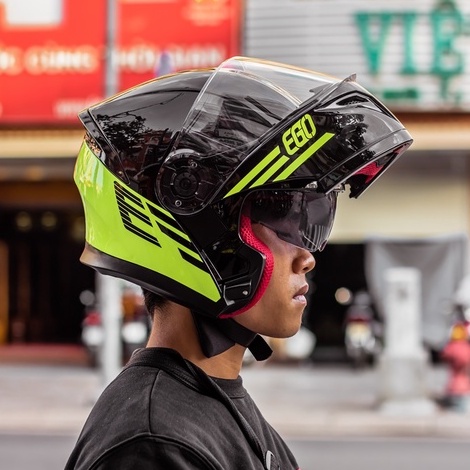 Mũ bảo hiểm Fullface lật hàm 2 kính EGO E9 - BIKER.176 - Mũ bảo hiểm chính hãng Vũng Tàu